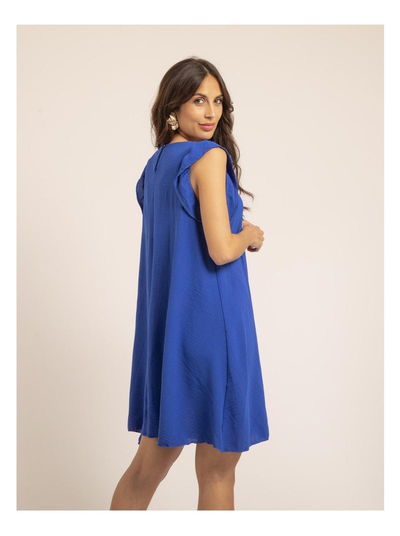 Vestido corto INES Azul real - Kiabi