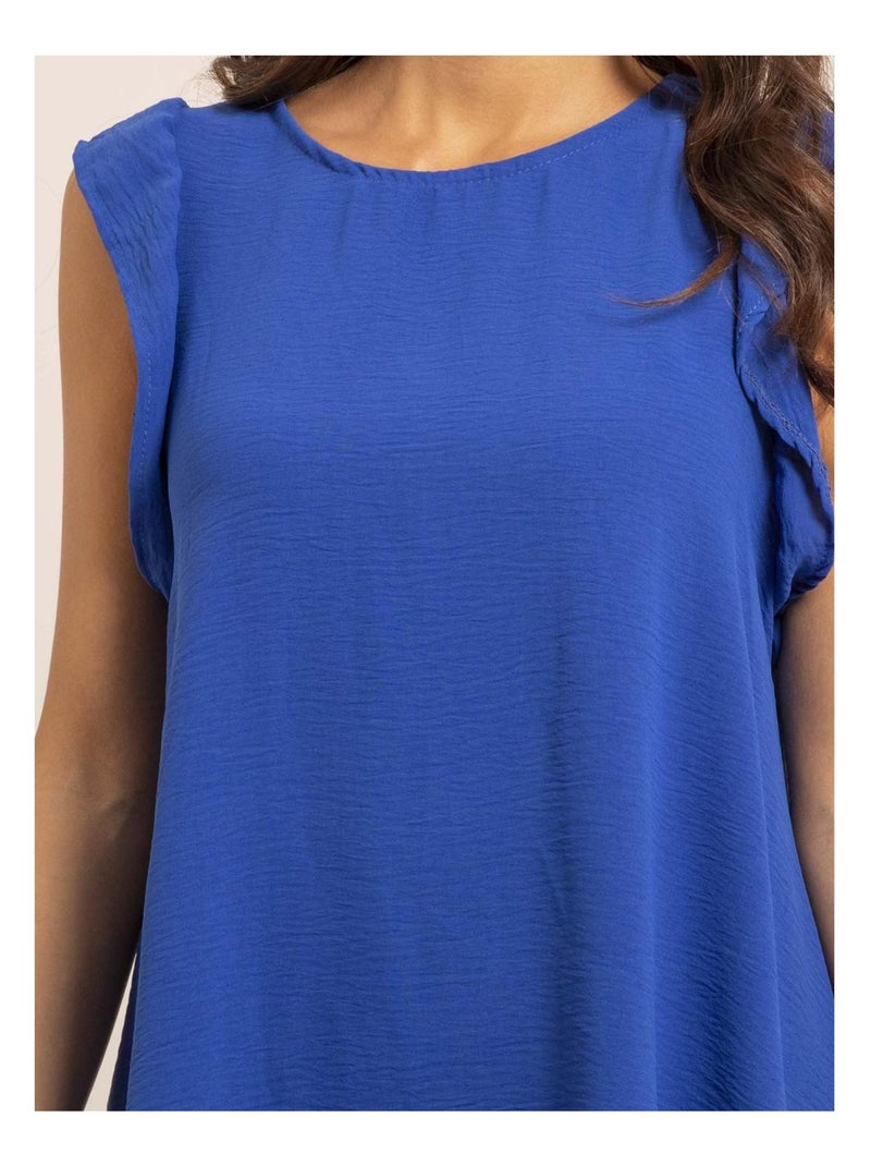 Vestido corto INES Azul real - Kiabi