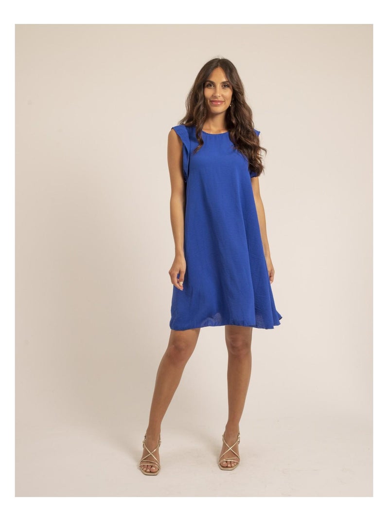 Vestido corto INES Azul real - Kiabi
