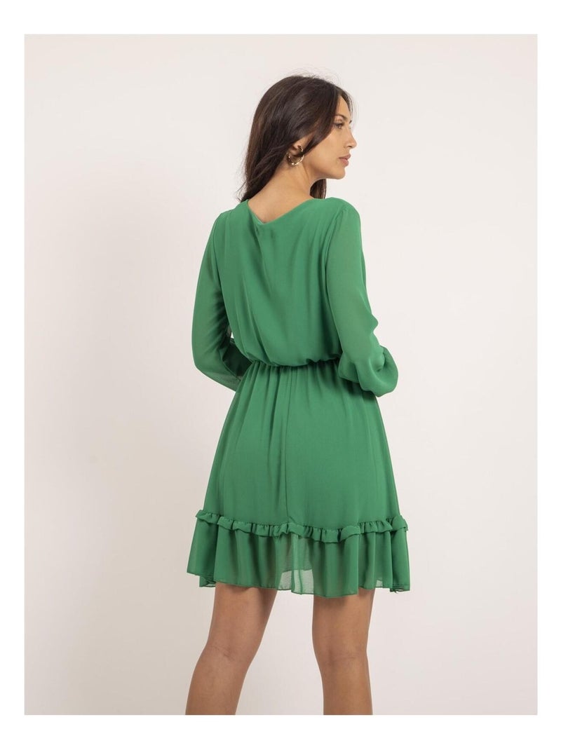 Vestido corto IOLANDE Verde - Kiabi