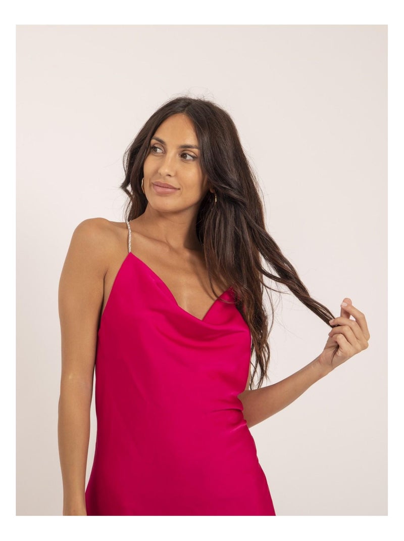 Vestido corto IWAEL Rosa fucsia - Kiabi