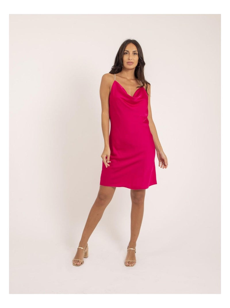 Vestido corto IWAEL Rosa fucsia - Kiabi