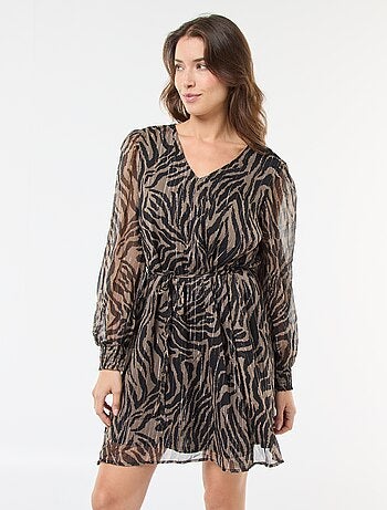 Vestido corto 'JDY' de gasa con hilos brillantes