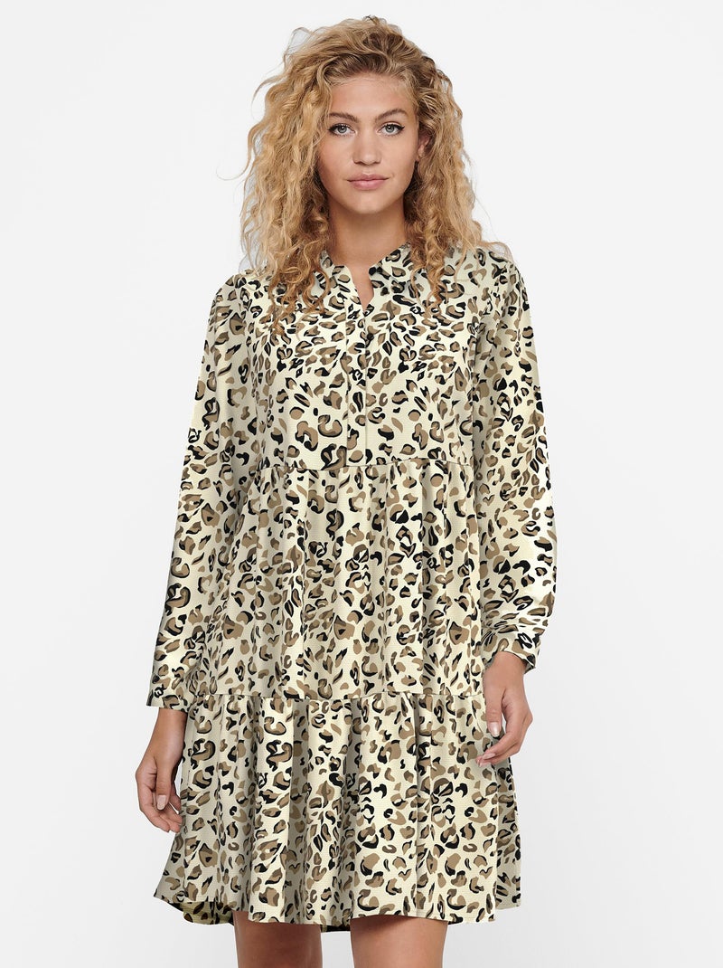 Vestido corto 'JDY' estampado BEIGE - Kiabi