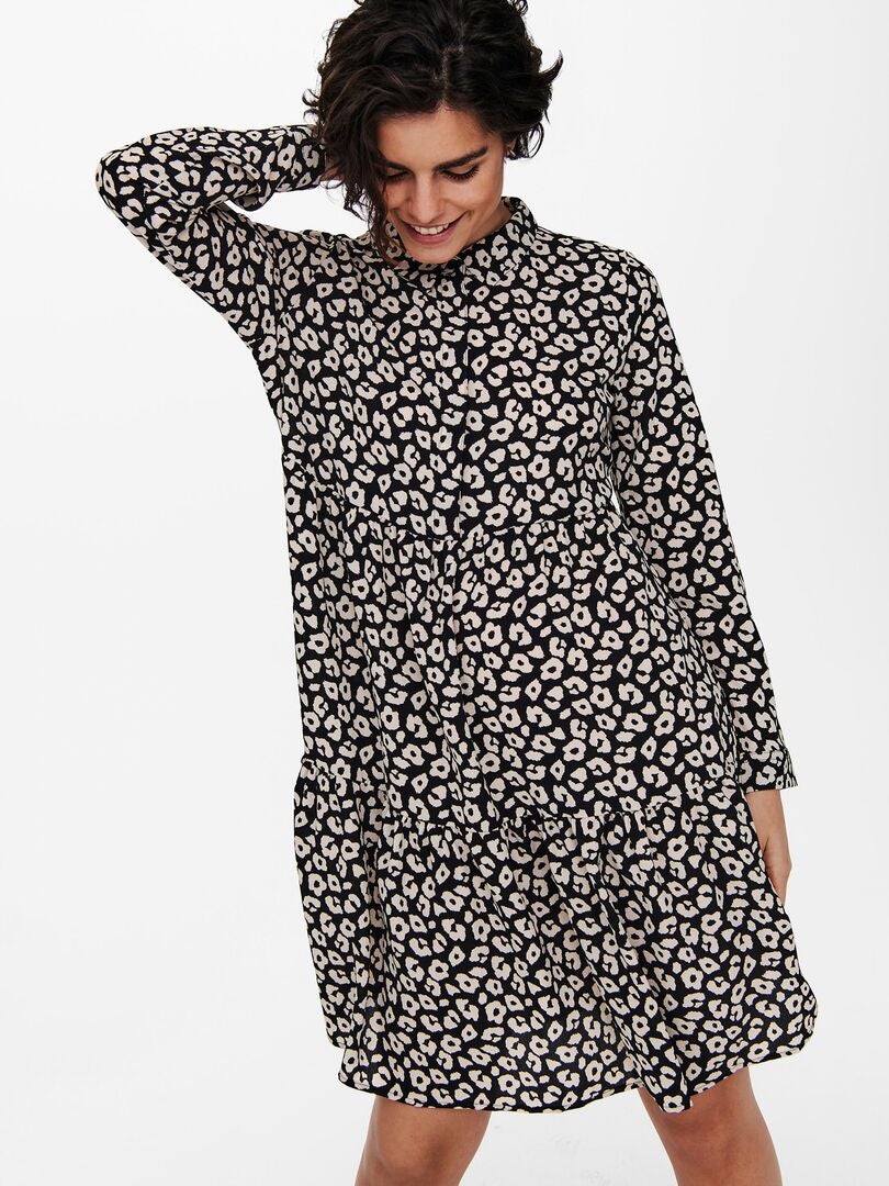 Vestido corto 'JDY' estampado NEGRO - Kiabi
