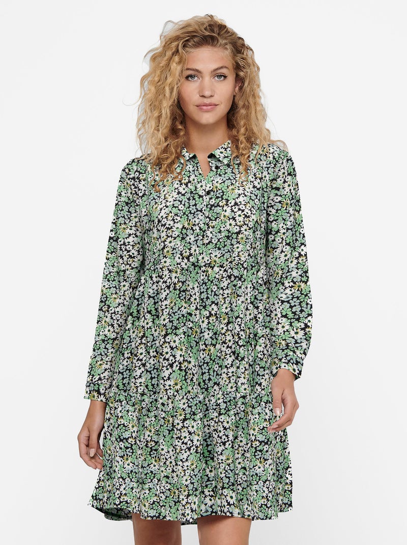 Vestido corto 'JDY' estampado VERDE - Kiabi