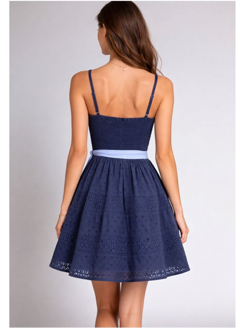 Vestido corto Kebello Azul - Kiabi
