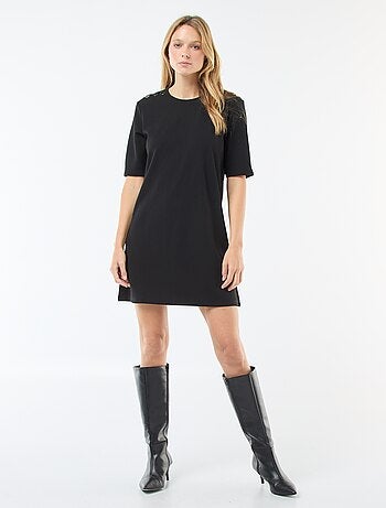 Vestido corto liso con cuello redondo 'JDY'