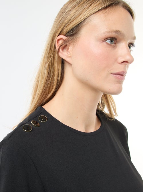 Vestido corto liso con cuello redondo 'JDY' - Kiabi