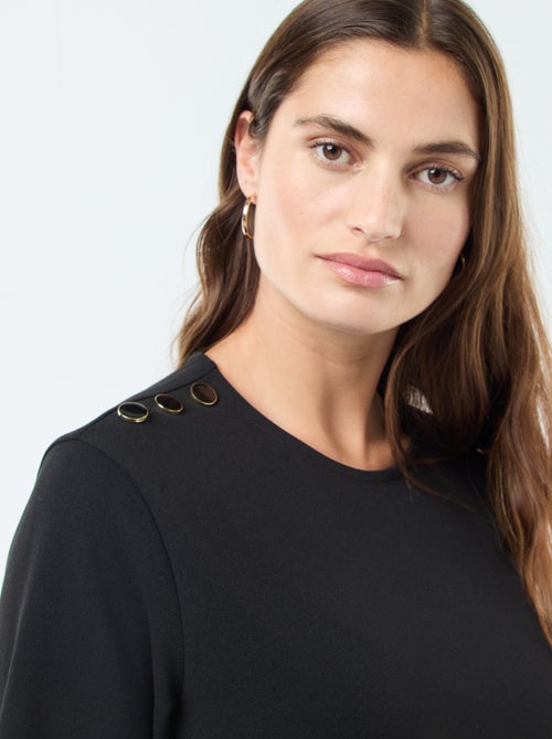 Vestido corto liso con cuello redondo 'JDY' - Kiabi