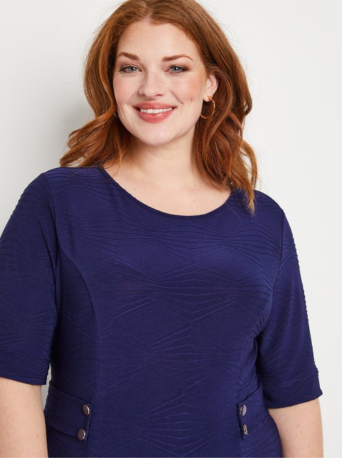 Vestido corto liso evasé - Afibel - Kiabi