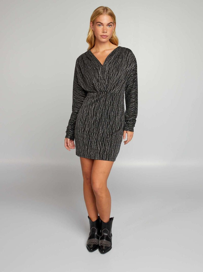 Vestido corto NEGRO - Kiabi