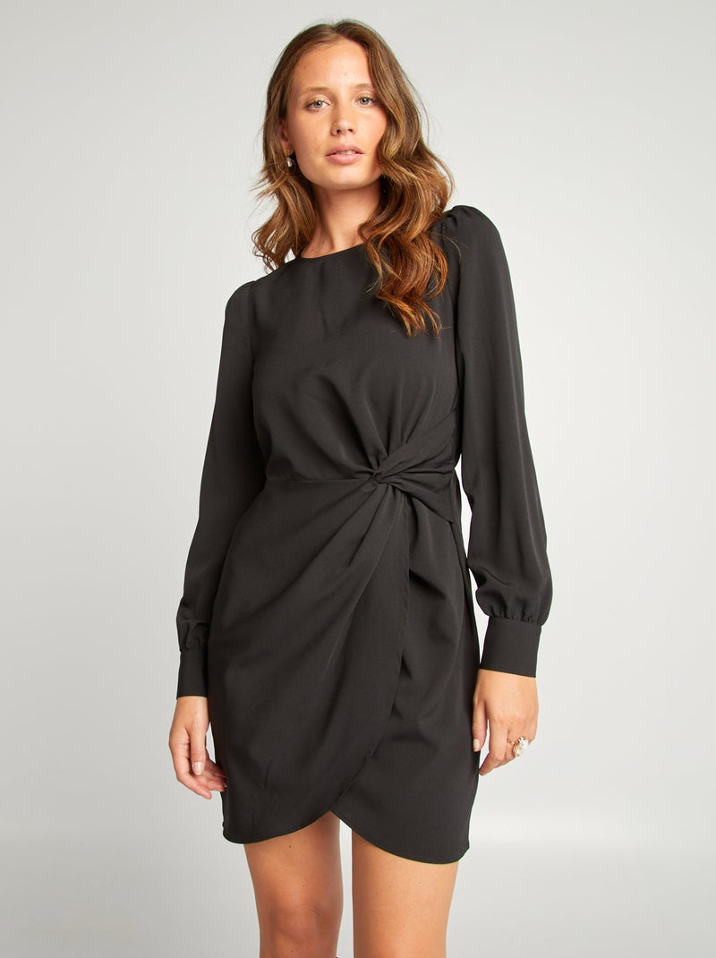 Vestido corto negro - Kiabi