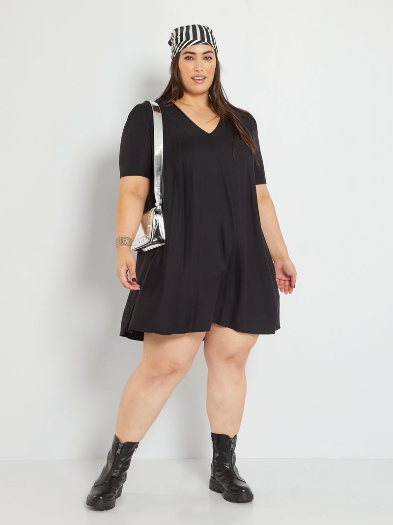 Vestido corto Negro - Kiabi