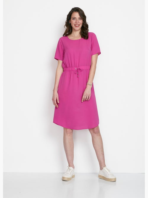 Vestido corto, recto y con cintura elástica. - Afibel - Kiabi