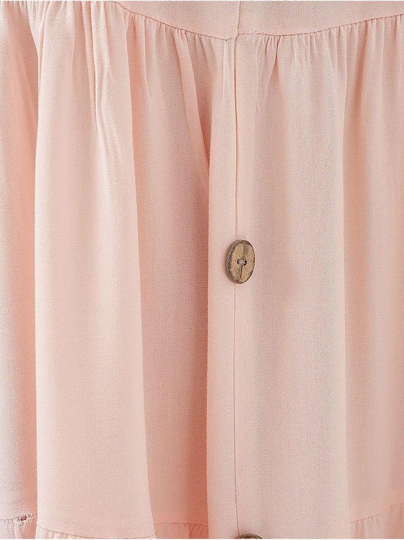 Vestido corto sin mangas con botones bdart Rosa pálido - Kiabi