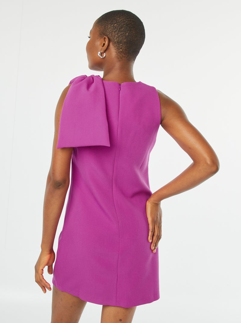 Vestido corto sin mangas con lazo ROSA - Kiabi