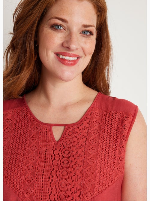 Vestido corto sin mangas con volantes - Afibel - Kiabi