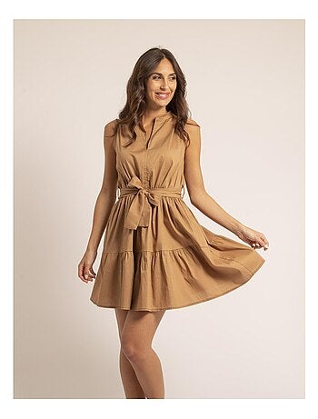 Vestido corto sin mangas ISOLINA