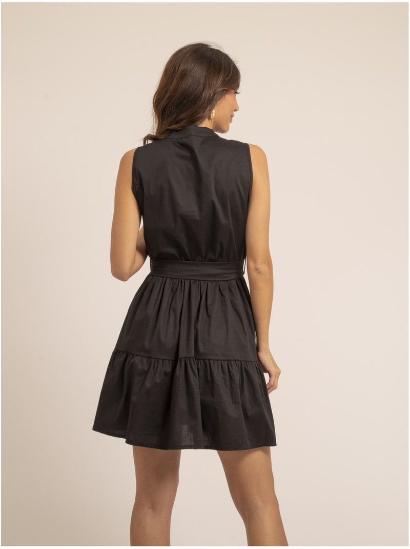 Vestido corto sin mangas ISOLINA Negro - Kiabi