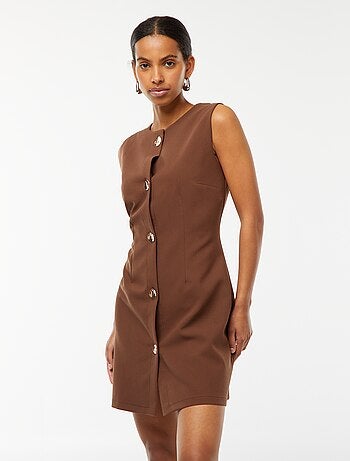 Vestido corto sin mangas