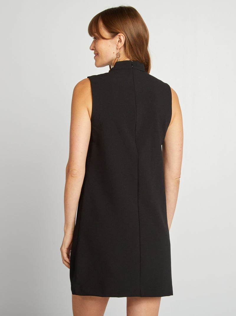 Vestido corto sin mangas negro - Kiabi
