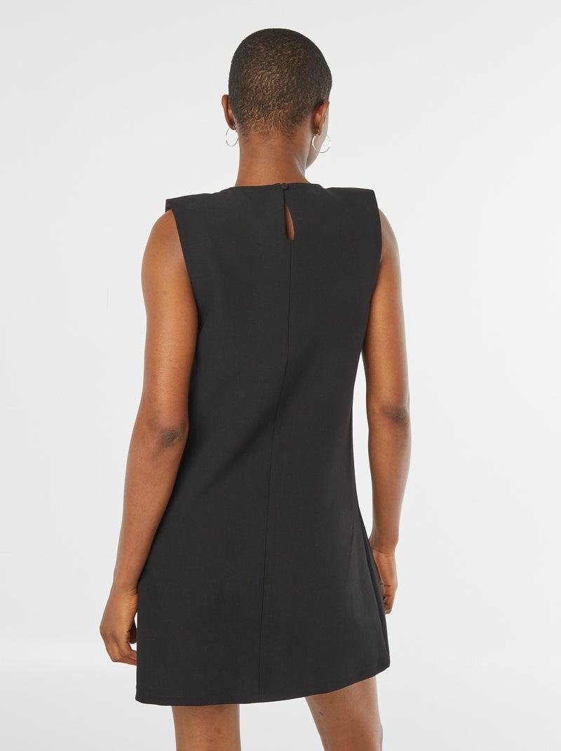 Vestido corto sin mangas negro - Kiabi