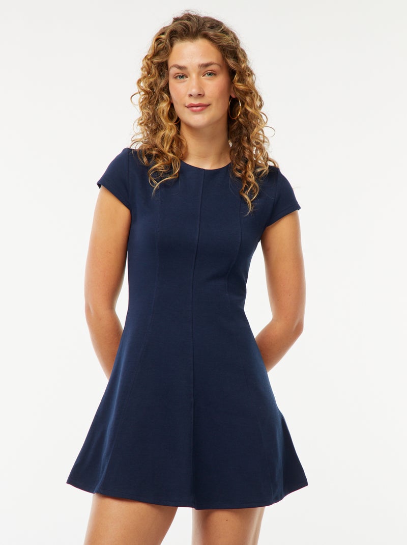Vestido corto skater Azul - Kiabi
