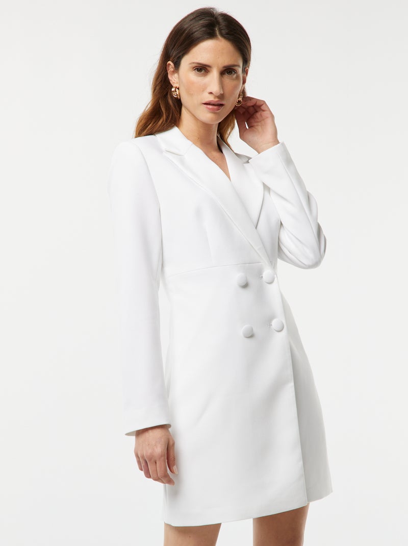 Vestido corto tipo de traje BLANCO - Kiabi