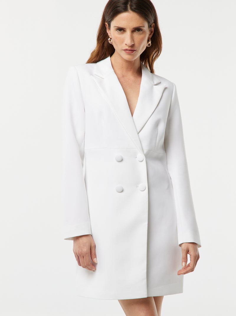 Vestido corto tipo de traje BLANCO - Kiabi