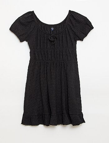 Vestido corto tipo globo de manga corta