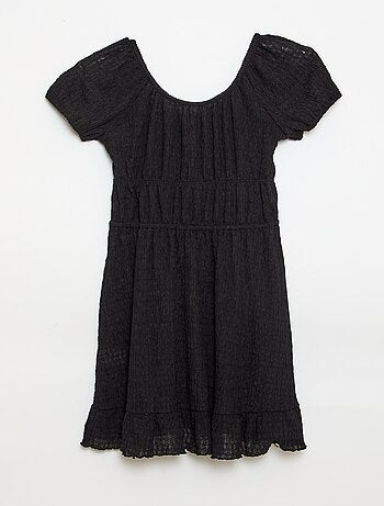 Vestido corto tipo globo de manga corta