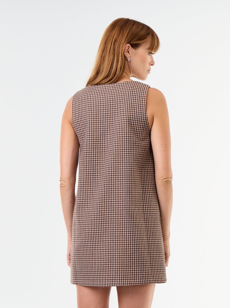 Vestido corto tipo pichi Marron - Kiabi