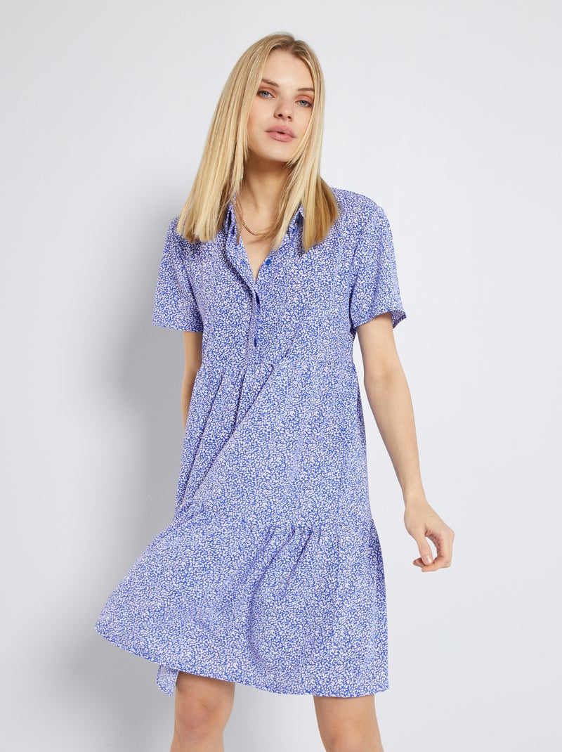 Vestido corto vaporoso 'JDY' AZUL - Kiabi