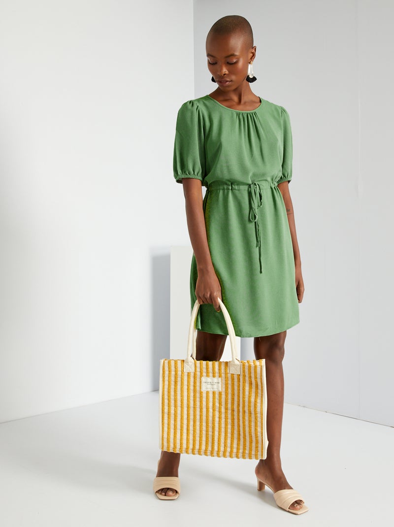 Vestido corto vaporoso 'JDY' VERDE - Kiabi