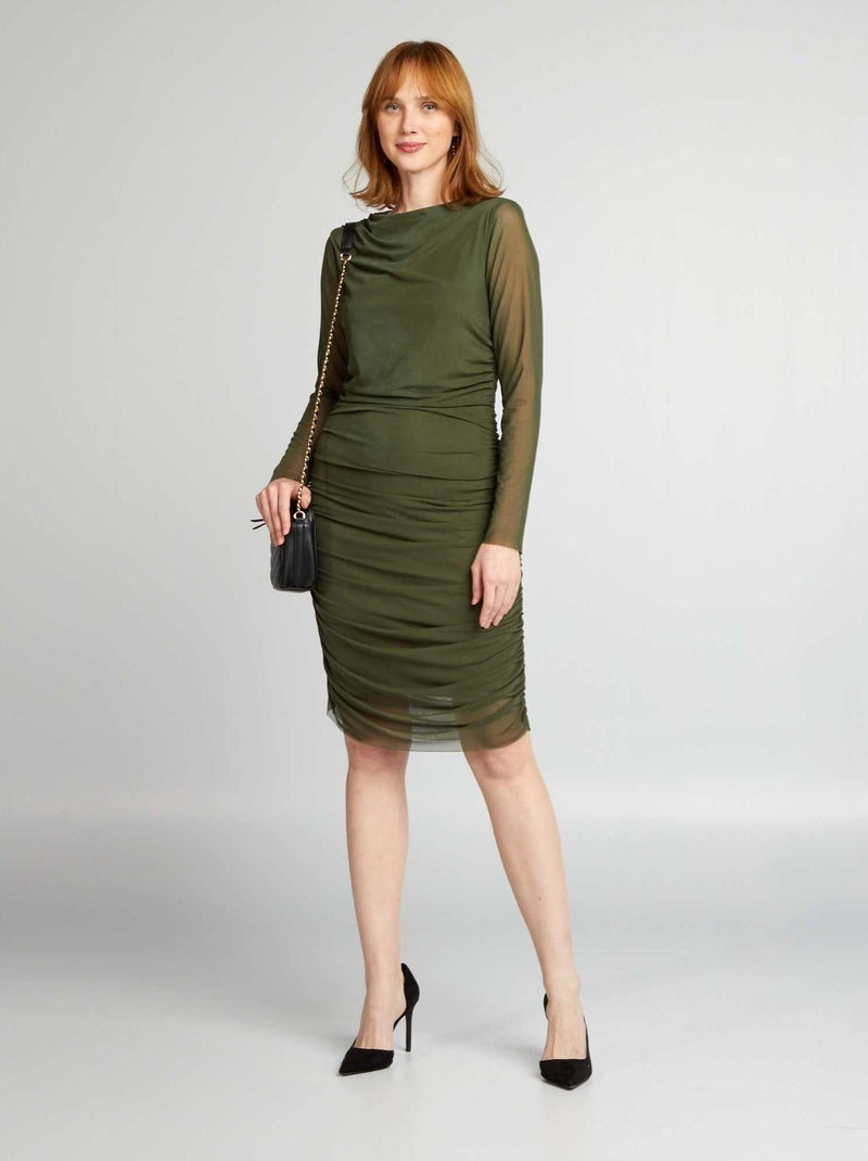 Vestido corto VERDE - Kiabi