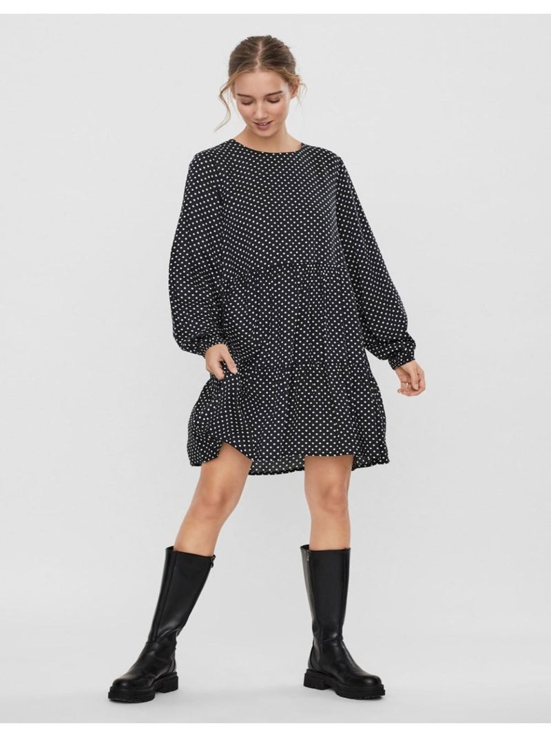 Vestido corto Vero Moda Negro Negro - Kiabi
