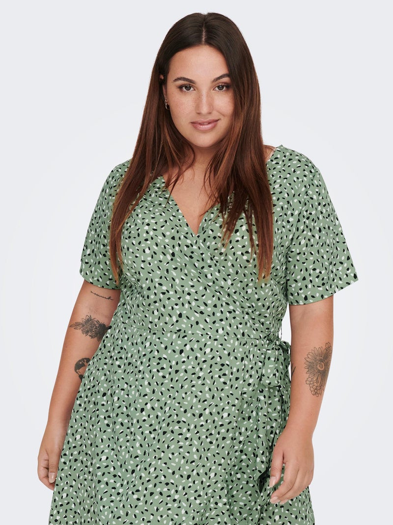 Vestido cruzado corto 'Only' VERDE - Kiabi