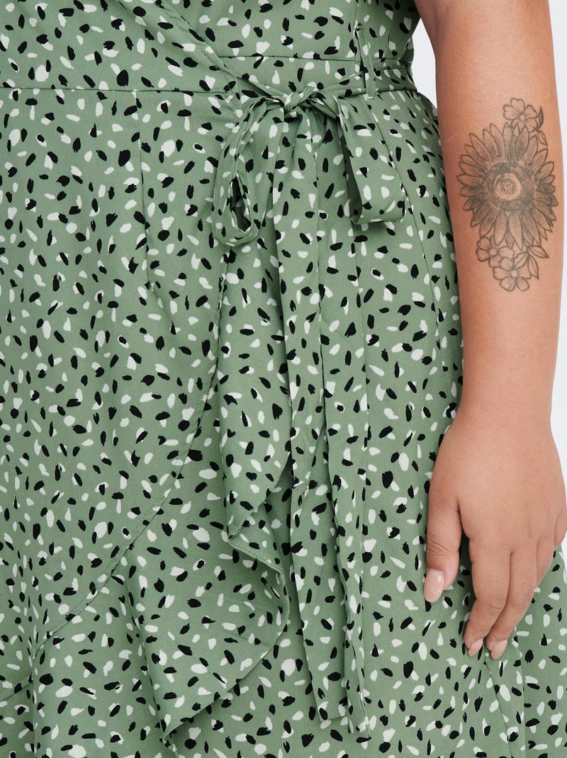 Vestido cruzado corto 'Only' VERDE - Kiabi