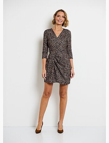 Vestido cruzado efecto cartera