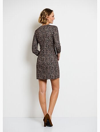 Vestido cruzado efecto cartera