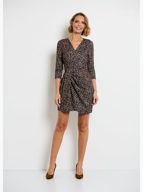 Vestido cruzado efecto cartera - Kiabi Vestido cruzado efecto cartera - Kiabi