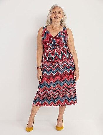 Vestido cruzado largo sin mangas - AFIBEL