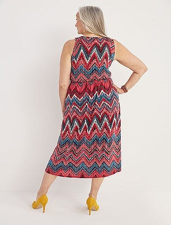 Vestido cruzado largo sin mangas - AFIBEL