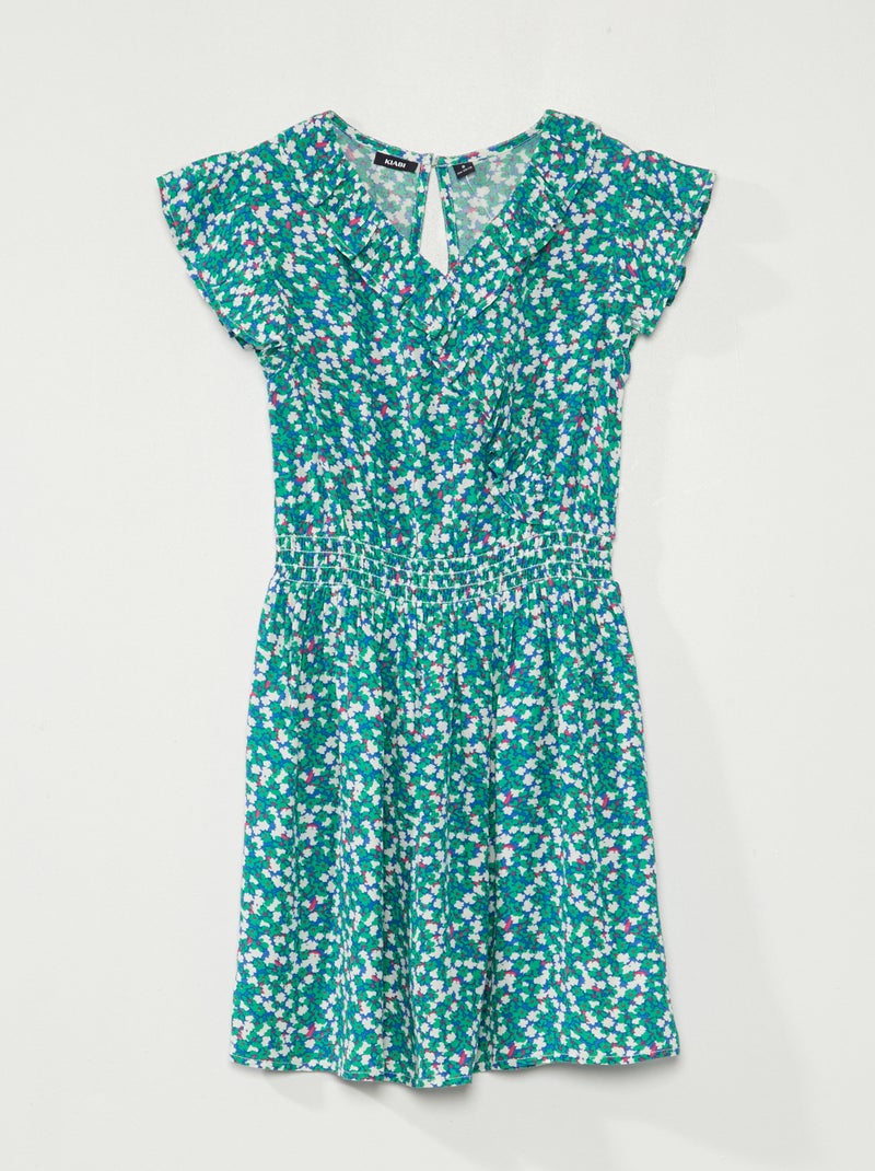 Vestido cruzado VERDE - Kiabi