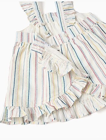 Vestido + cubrepañal a rayas étnicas B&S