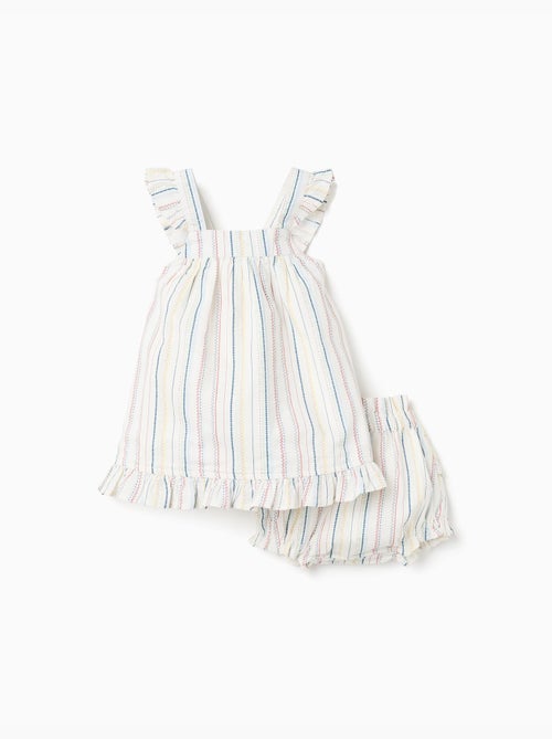Vestido + cubrepañal a rayas étnicas B&S - Kiabi