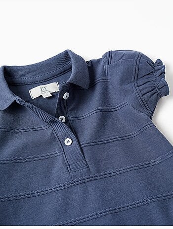 Vestido + cubrepañal de algodón con líneas en relieve B&S