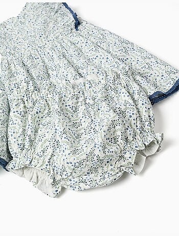 Vestido + cubrepañal de algodón con motivo floral You&Me