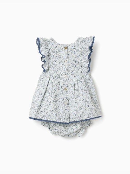 Vestido + cubrepañal de algodón con motivo floral You&Me - Kiabi